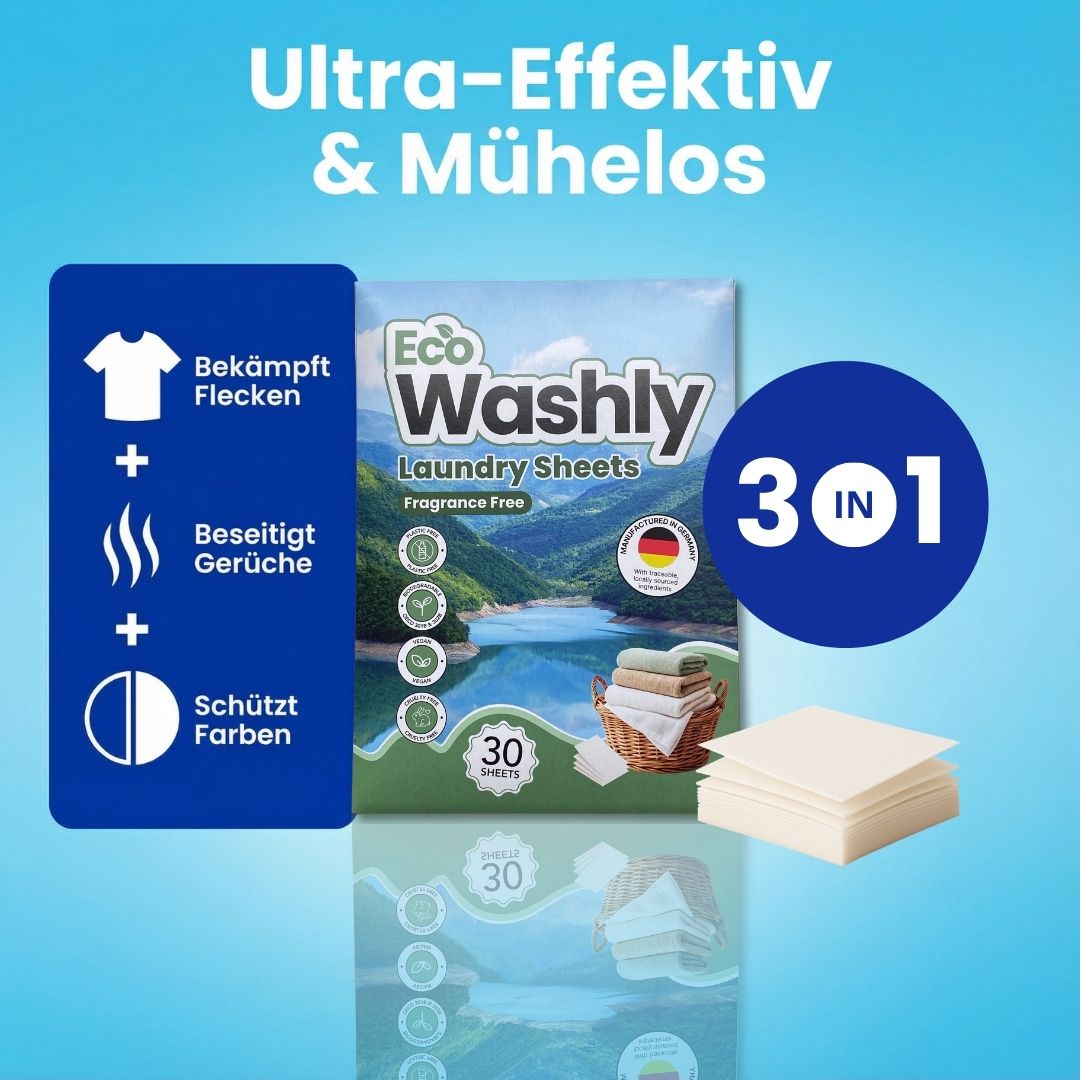 EcoWashly® Waschmittel-Blätter