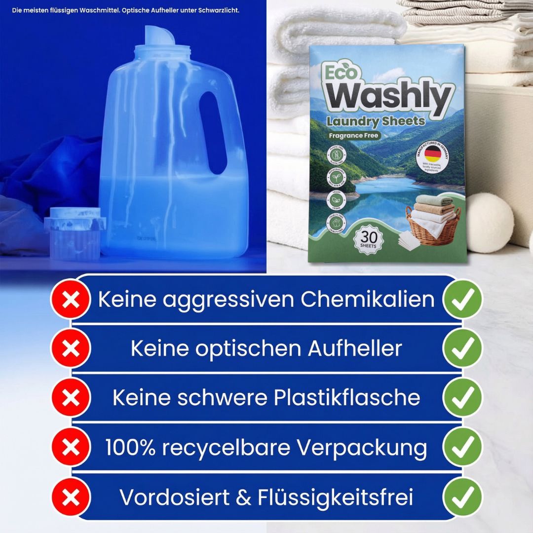 EcoWashly® Waschmittel-Blätter